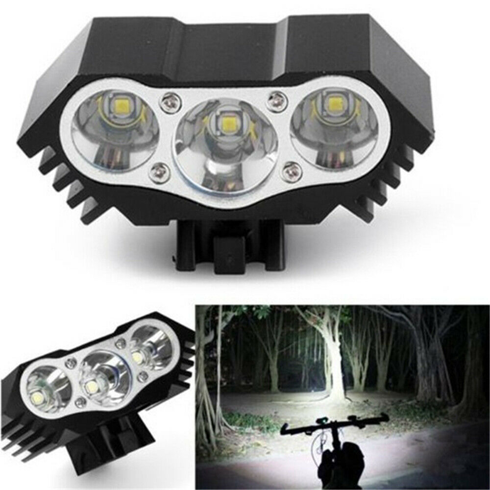 Black USB Bicycle 4 Modes LED Cycling Lights Torch Headlight Lamp @ Ubay~Carriacou