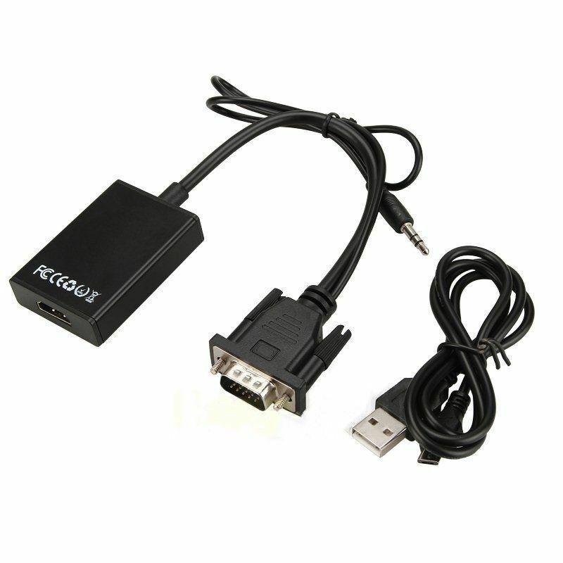 VGA Male To HDMI Output 1080P HD+Audio AV HDTV Video Cable Converter Adapter RF