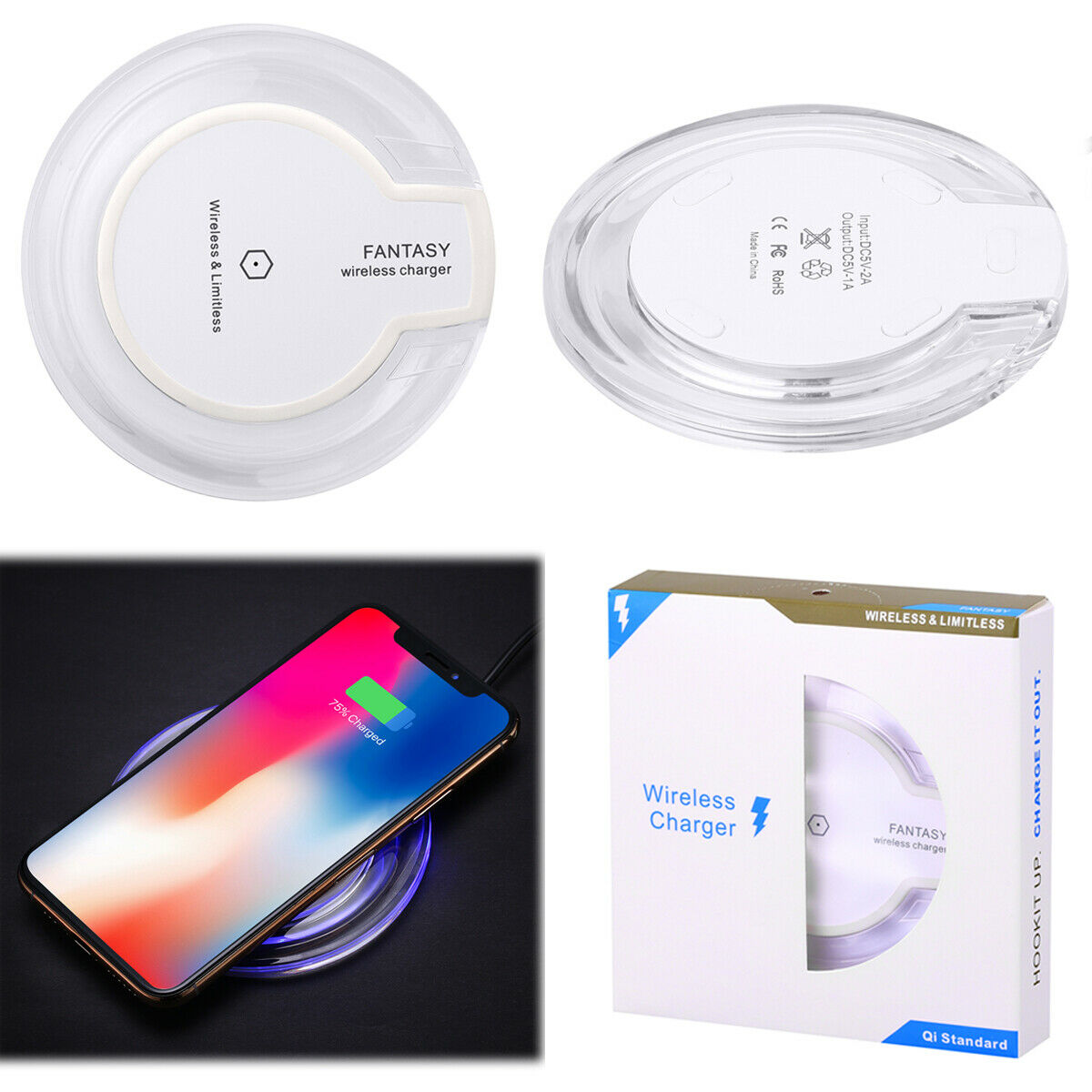 Universal Qi Wireless Phone Charger Charging Pad for All The Qi Enabled Devices