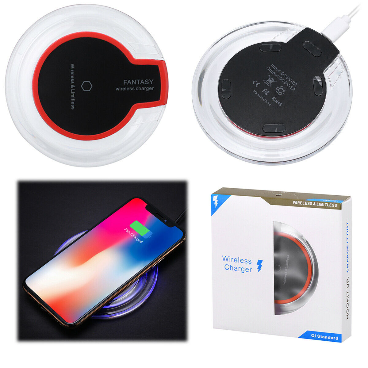 Universal Qi Wireless Phone Charger Charging Pad for All The Qi Enabled Devices